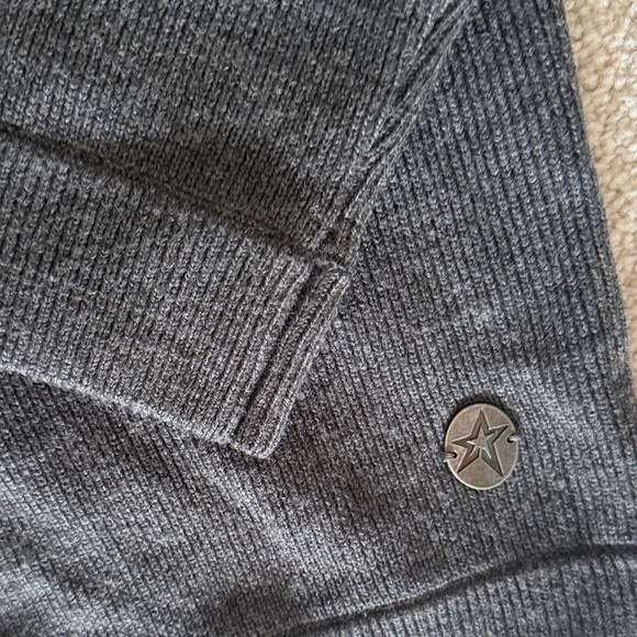 PERFECT MOMENT Gray Quilted women’s merino wool goose down Sweater - Picture 2 of 7